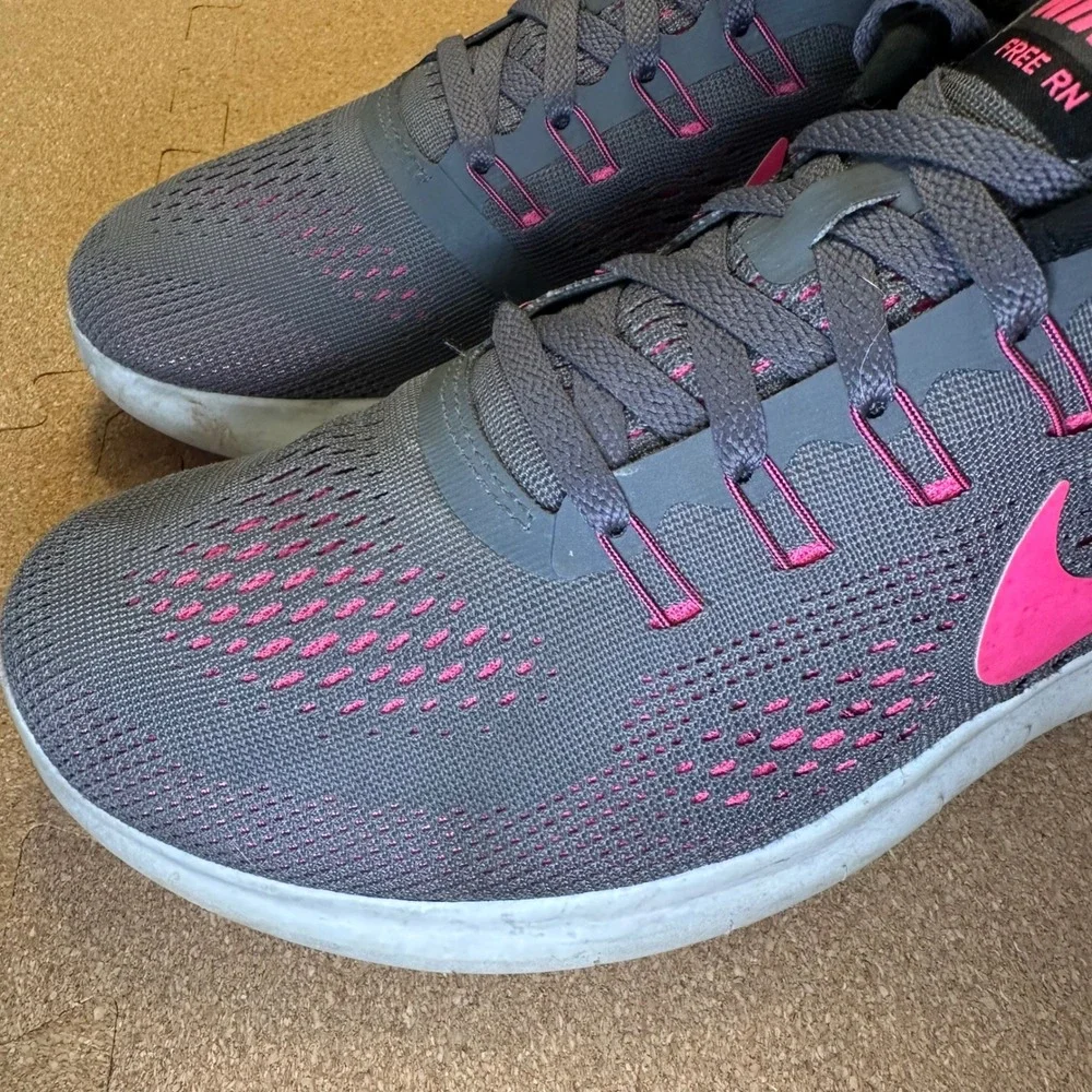Nike Free RN 2016 Womens Running Shoes Grey Pink 831509-006 Size 9